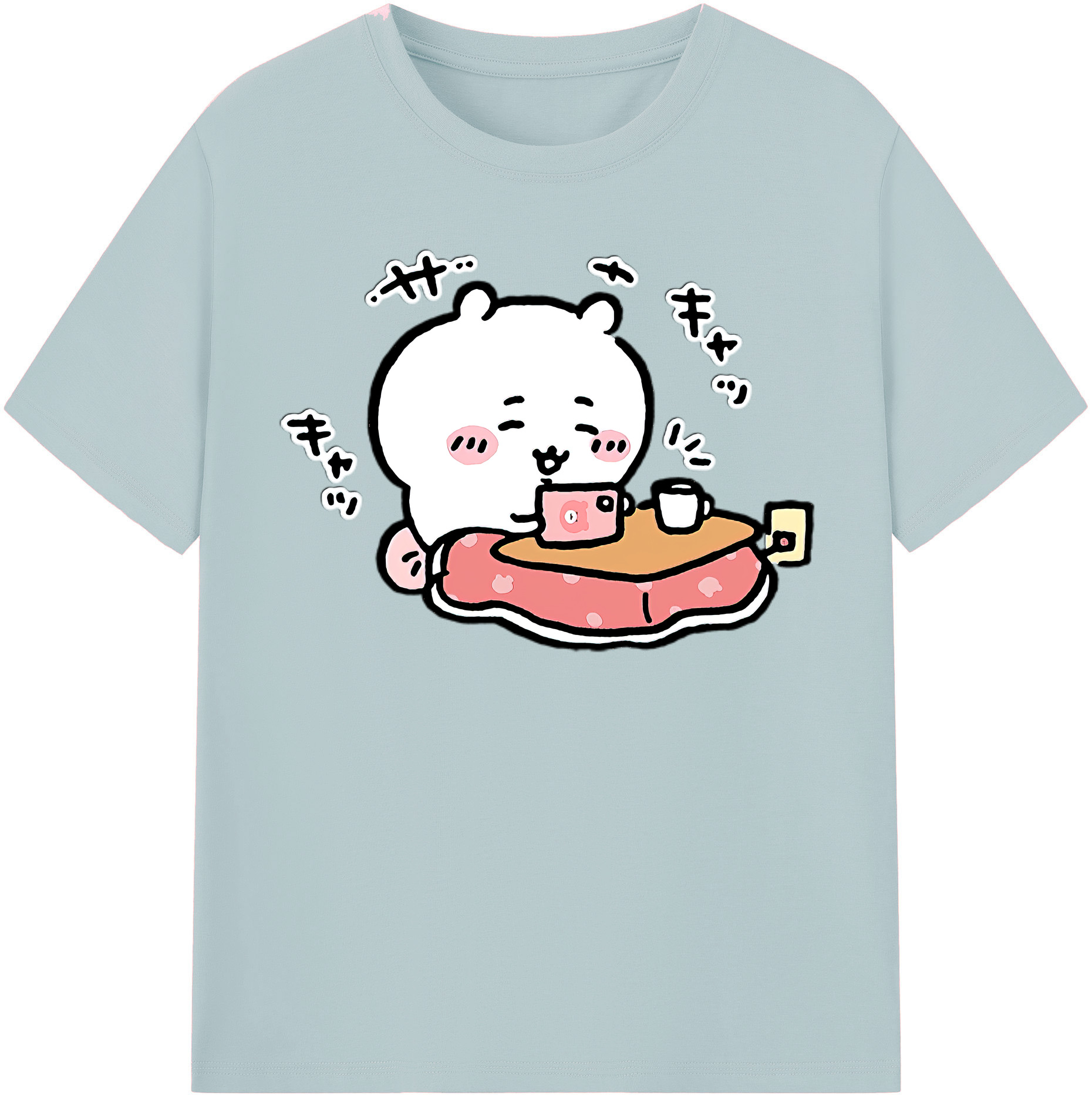 （画像用） ちいかわ ちいかわ Chii-kawa chiikawa 綿100％半袖Tシャツ（フロントプリント）